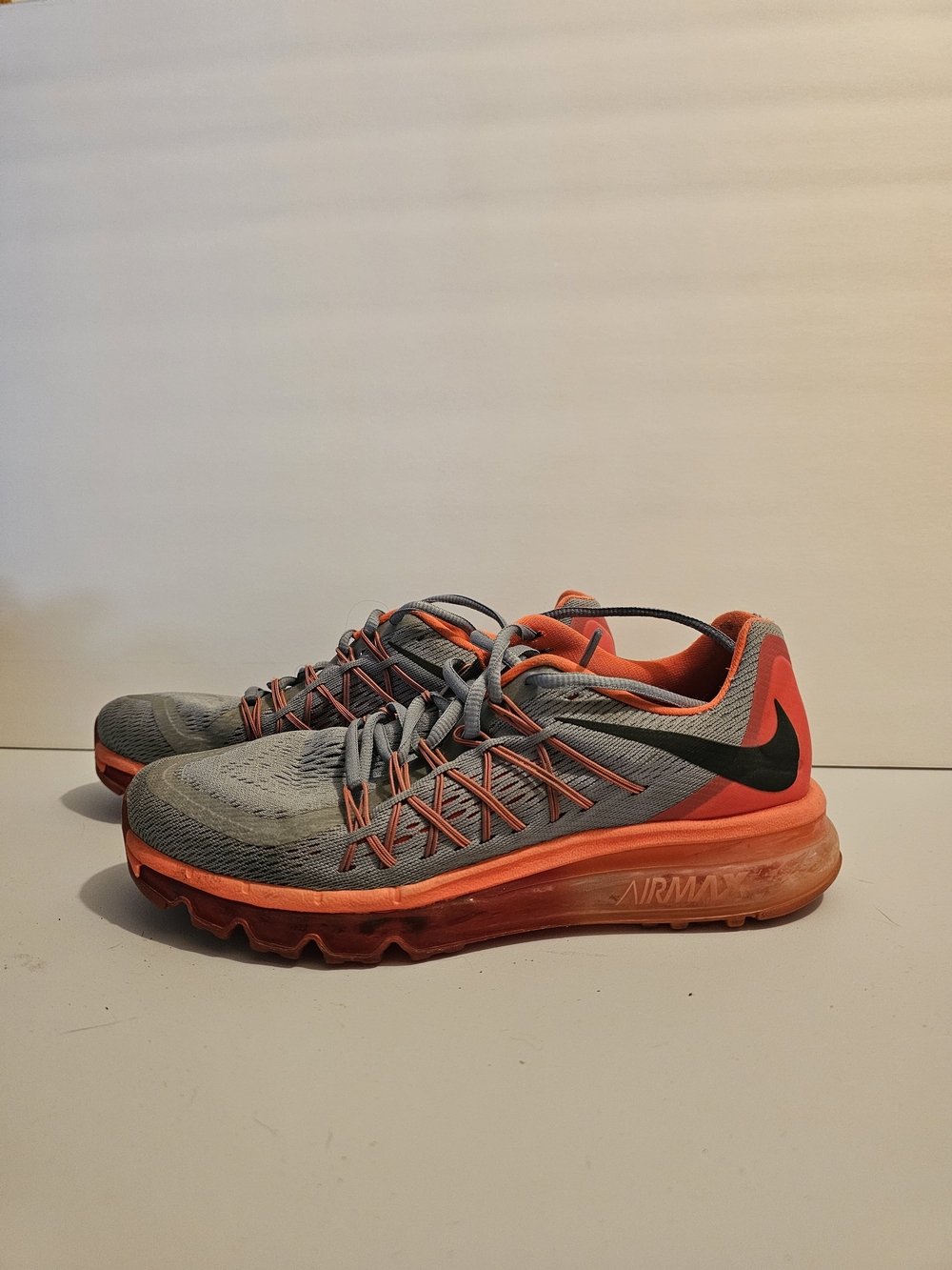 Nike Air Max Grey and Orange Running Shoes